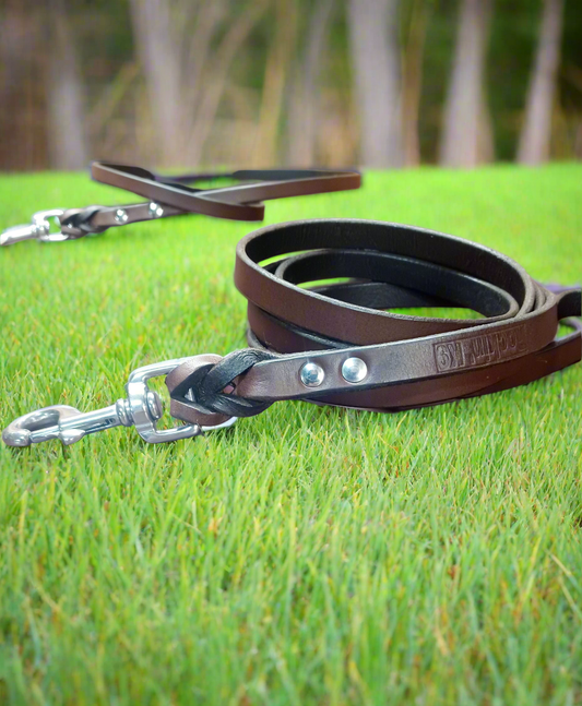 5/8' × 6 choclate latigo leash